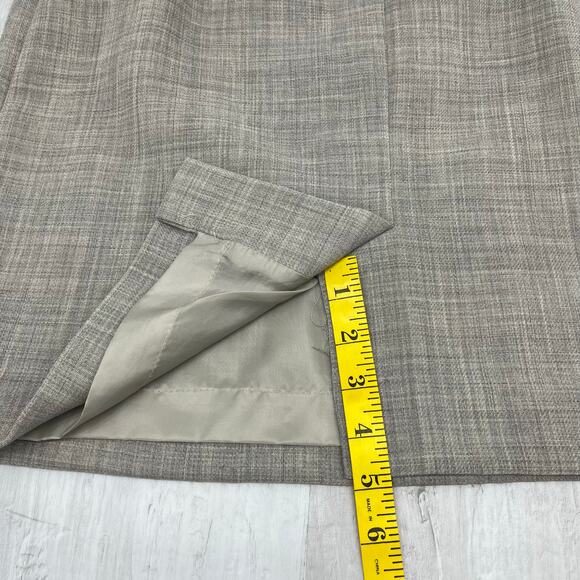 Jones New York Gray Lined 100% Wool Fitted Straight Knee Length Work Skirt 10 - Picture 10 of 10